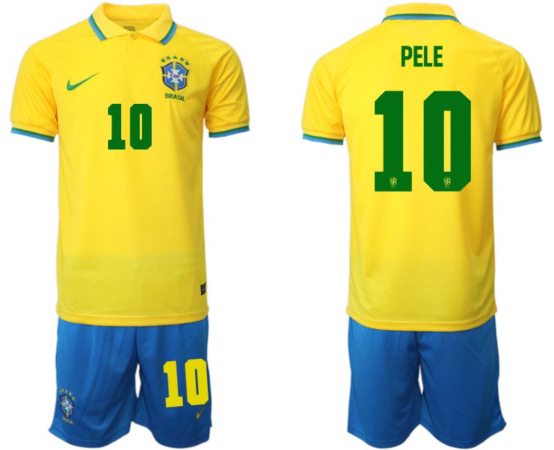 Men 2022 World Cup National Team Brazil home yellow #10 Soccer Jerseys->brazil jersey->Soccer Country Jersey